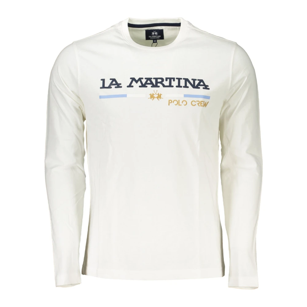 LA MARTINA Lange Mouwen Heren T-shirt Wit White Heren