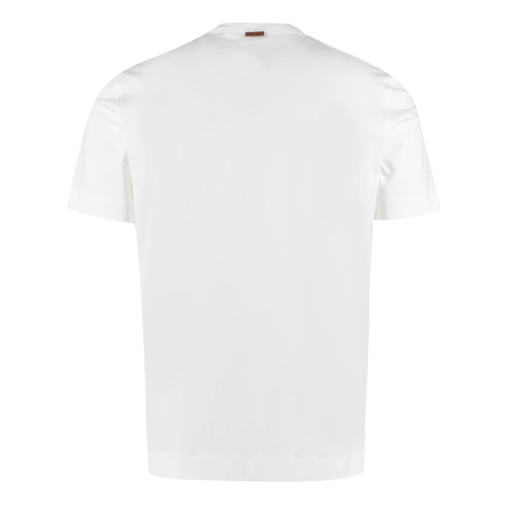 Ermenegildo Zegna Katoenen T-shirt met Logo White Heren