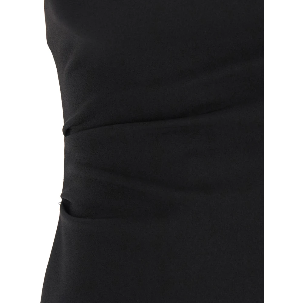 Plain Units Zwarte Bustier Jurk met Achtersplit Black Dames