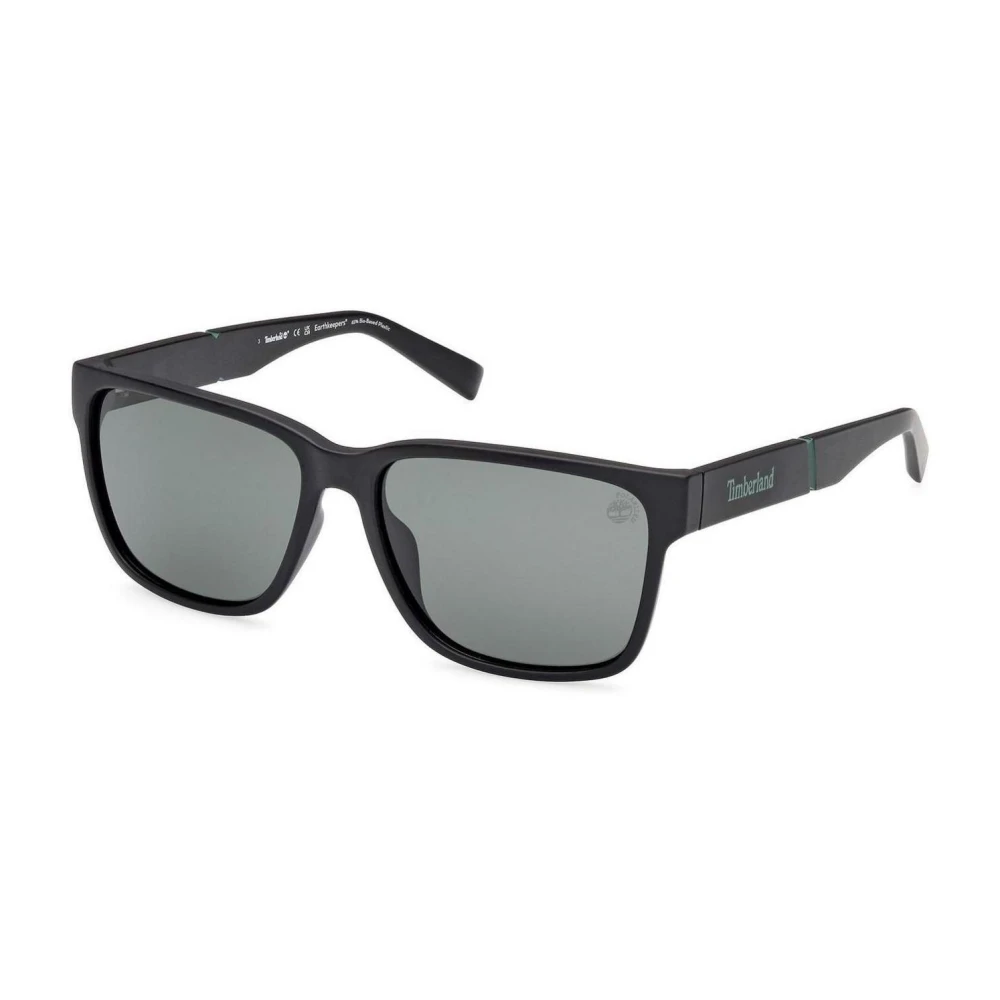 Timberland Men's Black Polarized Rectangular Sunglasses - Sunglasses - One Size - Accessories