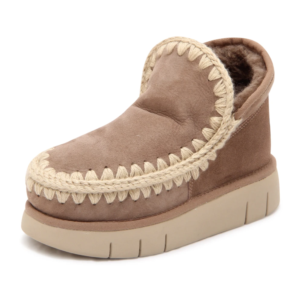 Mou Women's Beige Winter Boots, 7 Uk, Eskimo Bounce Sneaker