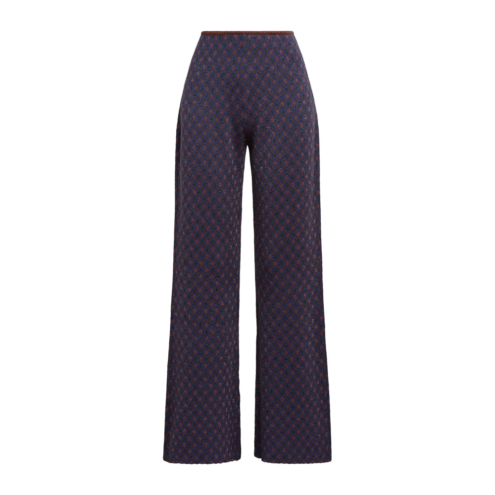 Maliparmi Pois Jacquard Broek Blue Dames