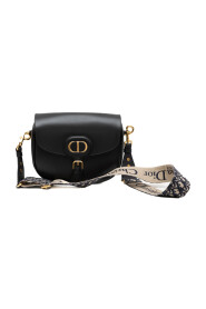 Pre-owned Bobby Large in Black Leather with Embroidered Logo Strap