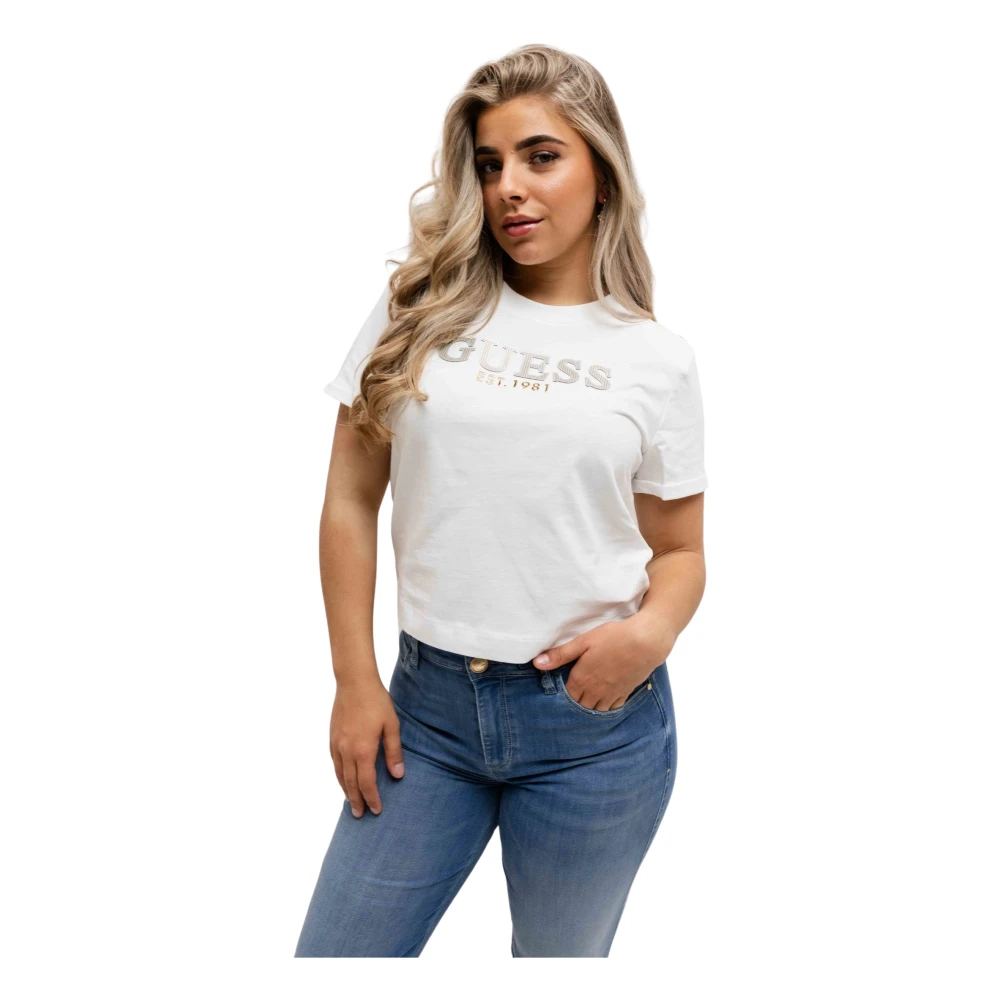 Guess - Tops > T-Shirts - White - Guess - Modalova