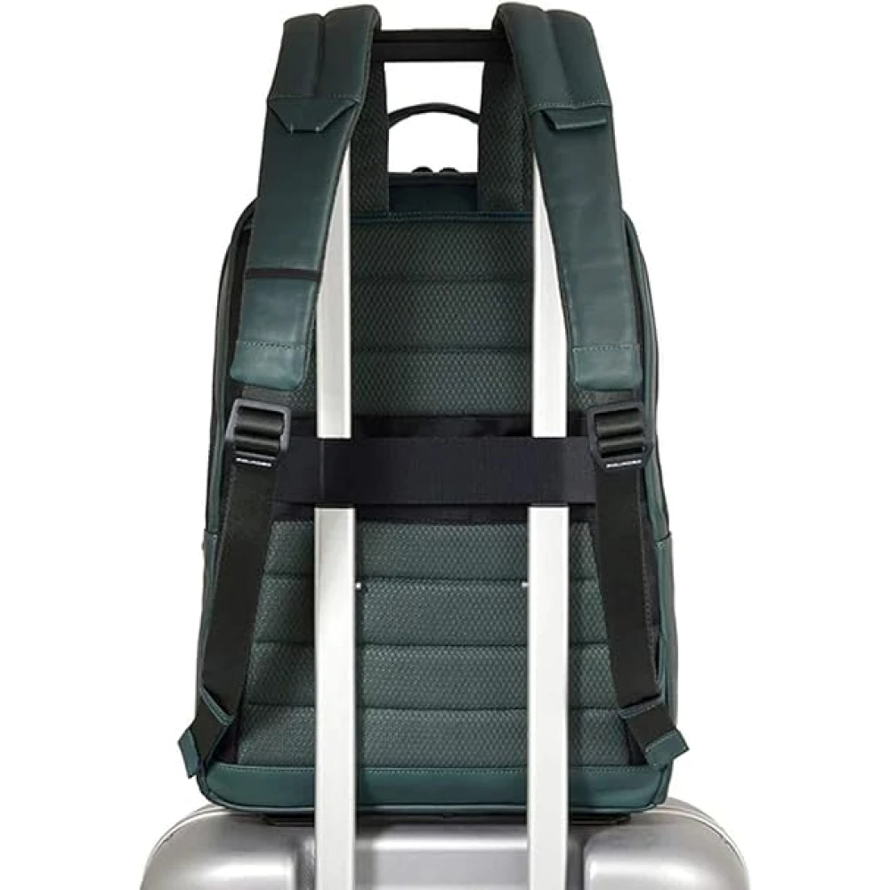 Piquadro Groene rugzak met laptop- en tabletvak Green Heren