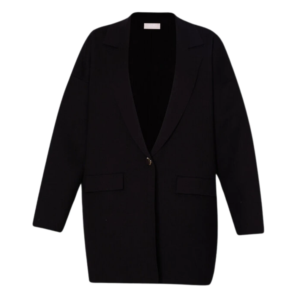 Liu Jo Zwarte Jas D Maglia Over Black Dames