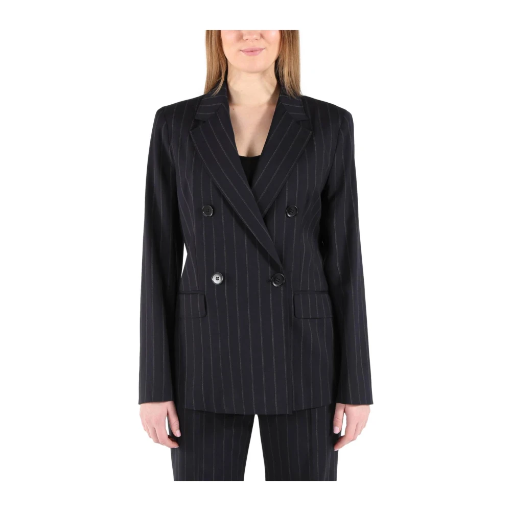 Max Mara Studio , Blazers, Female, Blue, S, Mstonagro Jacket