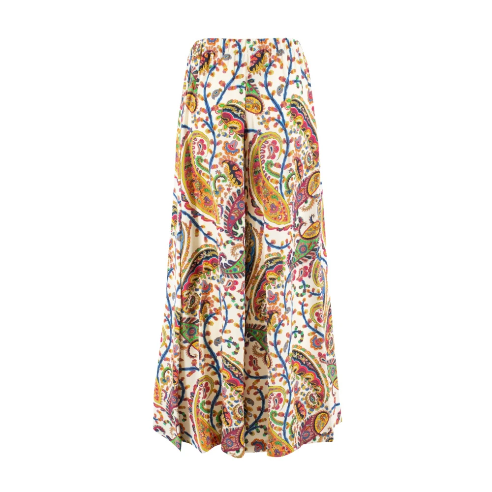 Etro Multicolor Wide-Leg Trousers - Female - Wide Trousers - M - Trousers
