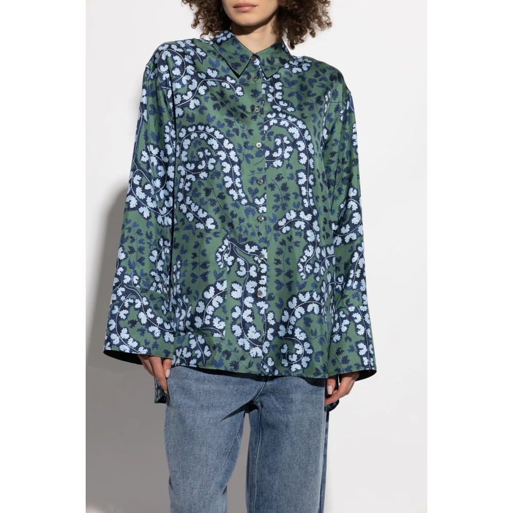 Lanvin Zijden overhemd Green Dames