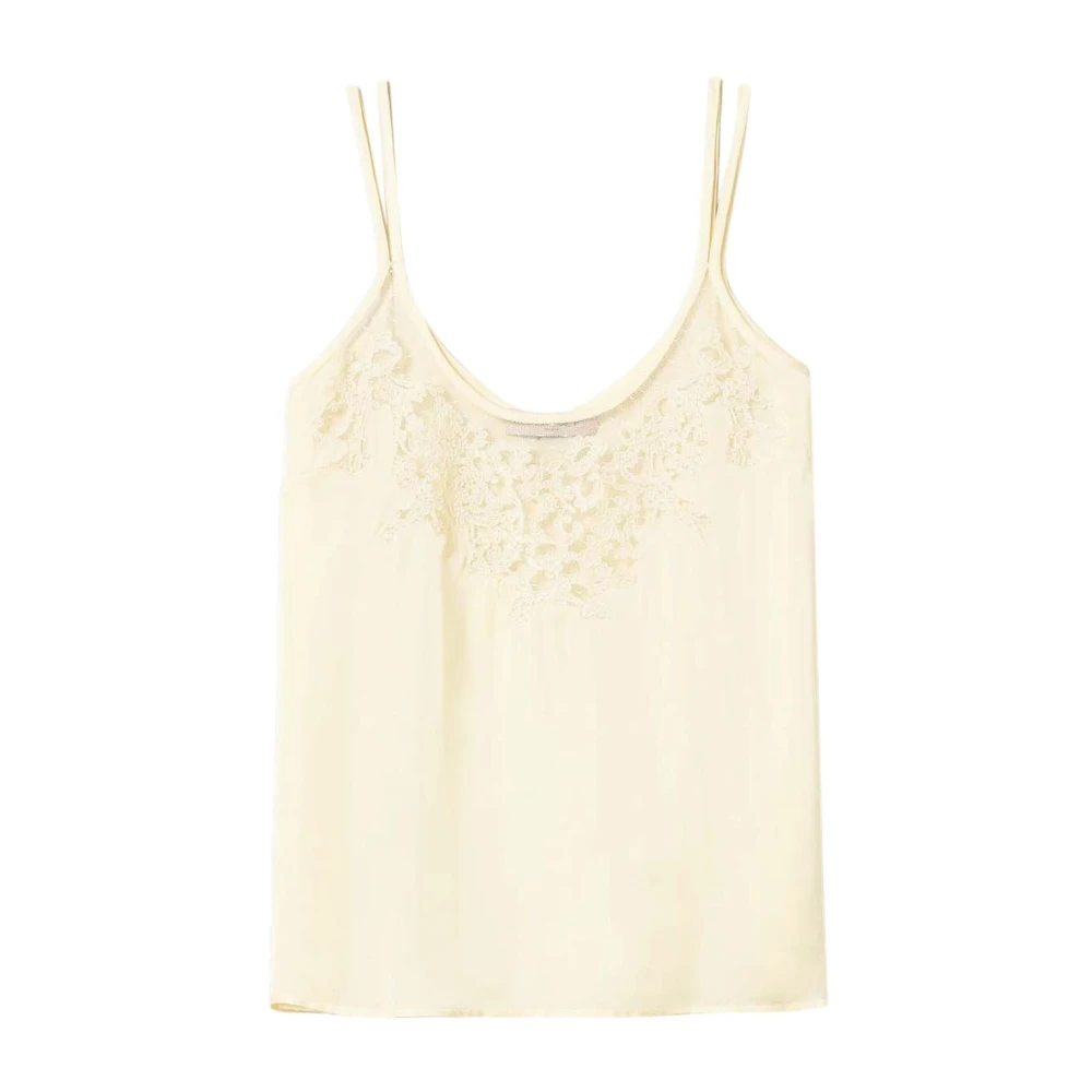 Twinset Geborduurde Kant Top White Dames