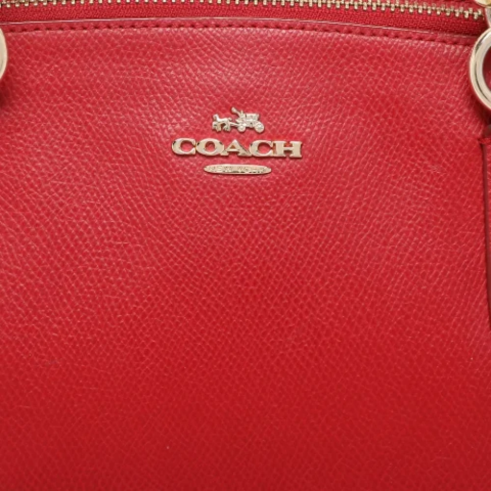 Coach Pre-owned Leather handbags Red Dames