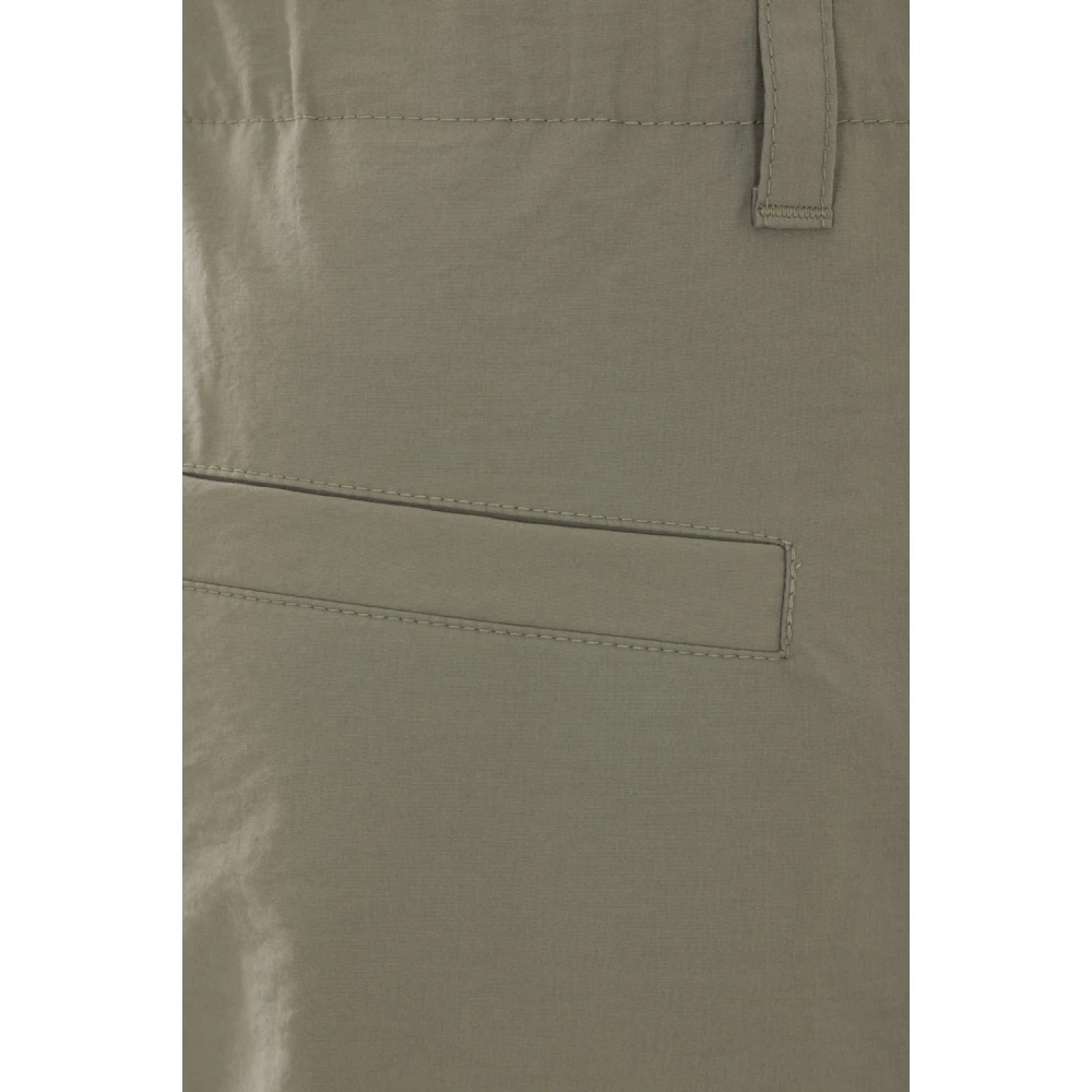 BRUNELLO CUCINELLI Wijde Pijp Groene Katoenen Broek Green Dames