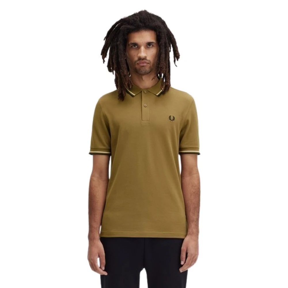 Fred Perry Twin Tipped Polo Shirt Green Heren