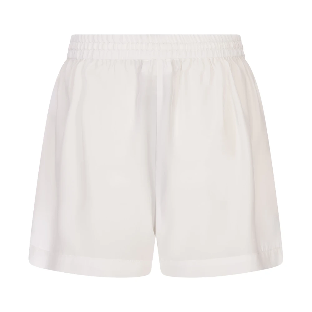 P.a.r.o.s.h. Witte Zijden Elastische Taille Shorts White Dames