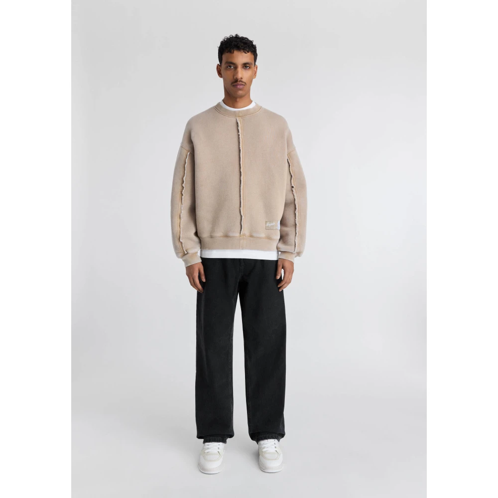 Axel Arigato Chopped Distressed Sweatshirt Brown Heren