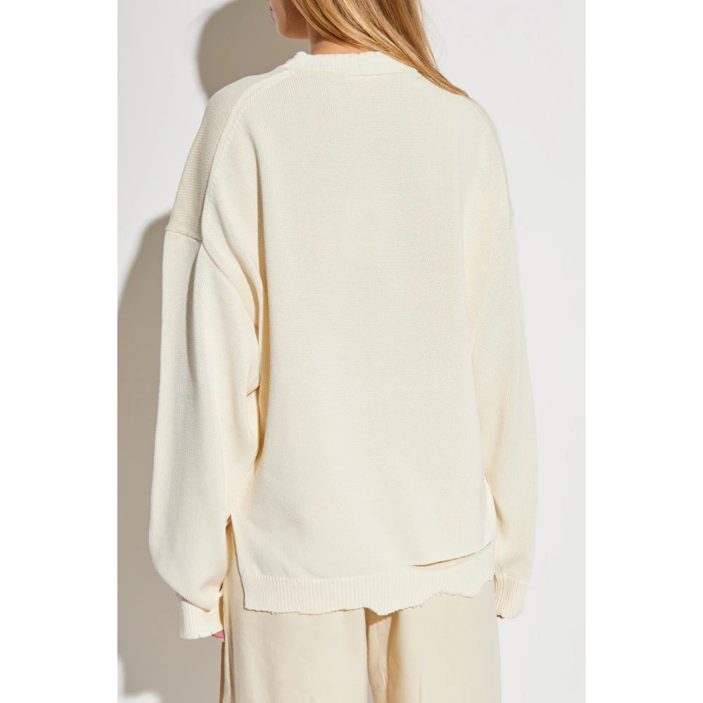 Helmut Lang Versleten trui Beige Dames