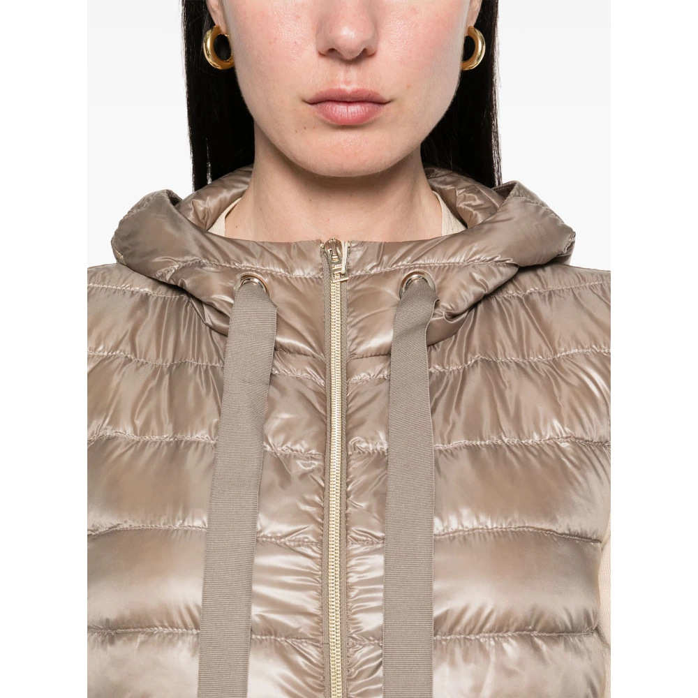 Herno Hooded Vest Beige Dames