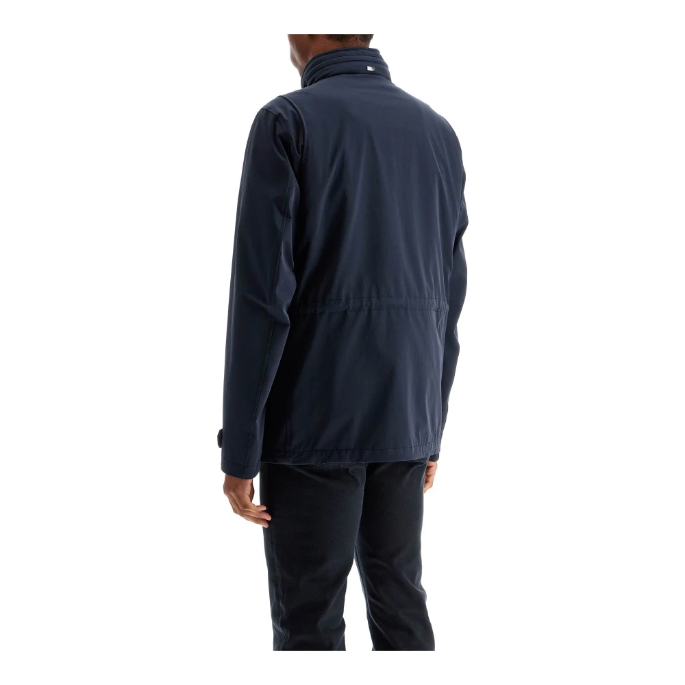 Herno Urban City Life Jacket met Hoge Kraag Blue Heren
