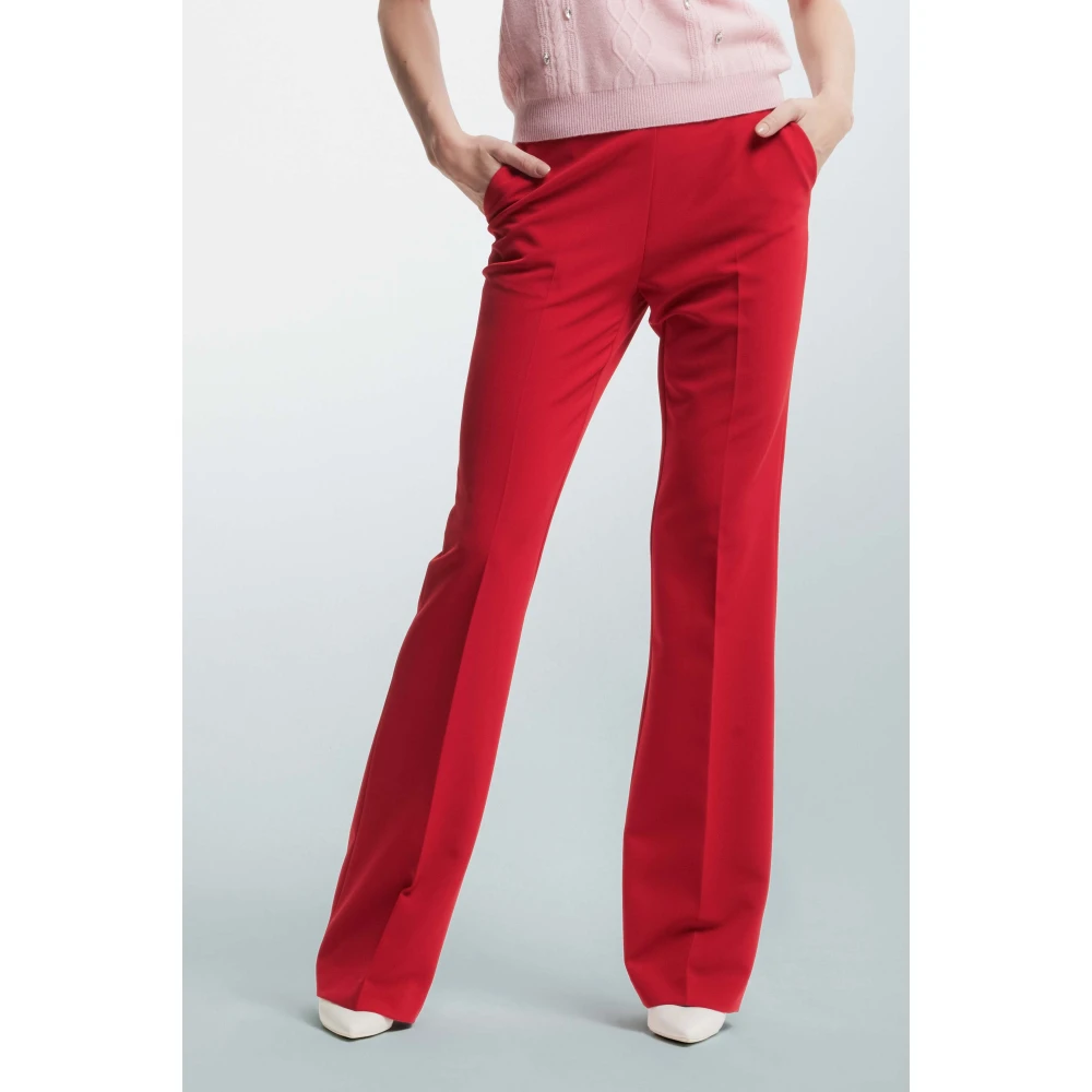 Kocca Klassieke broek met elegante tailleband Red Dames