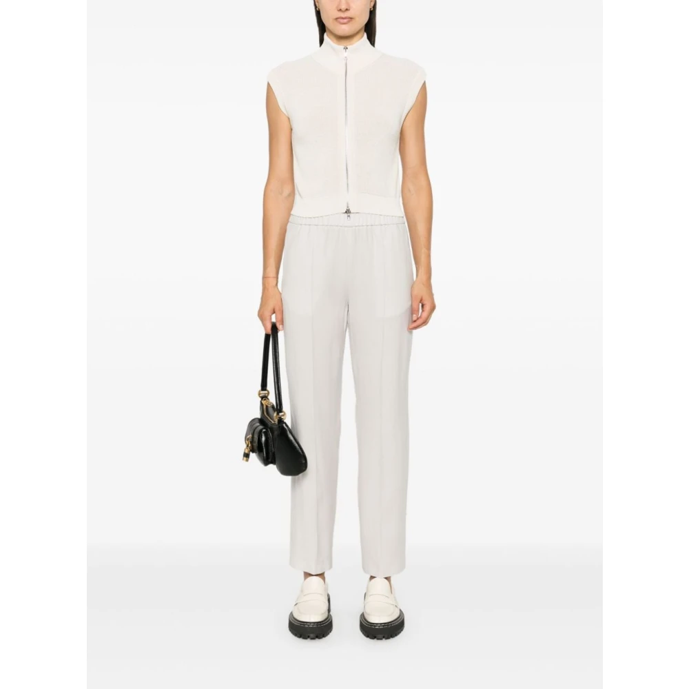 Fabiana Filippi Grijze Wolblend Rechte Pijp Broek Gray Dames