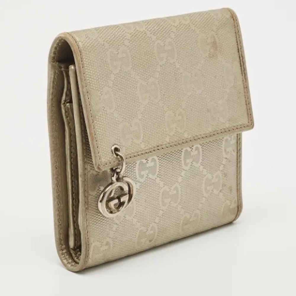 Gucci Vintage Pre-owned Coated canvas wallets Gray Dames