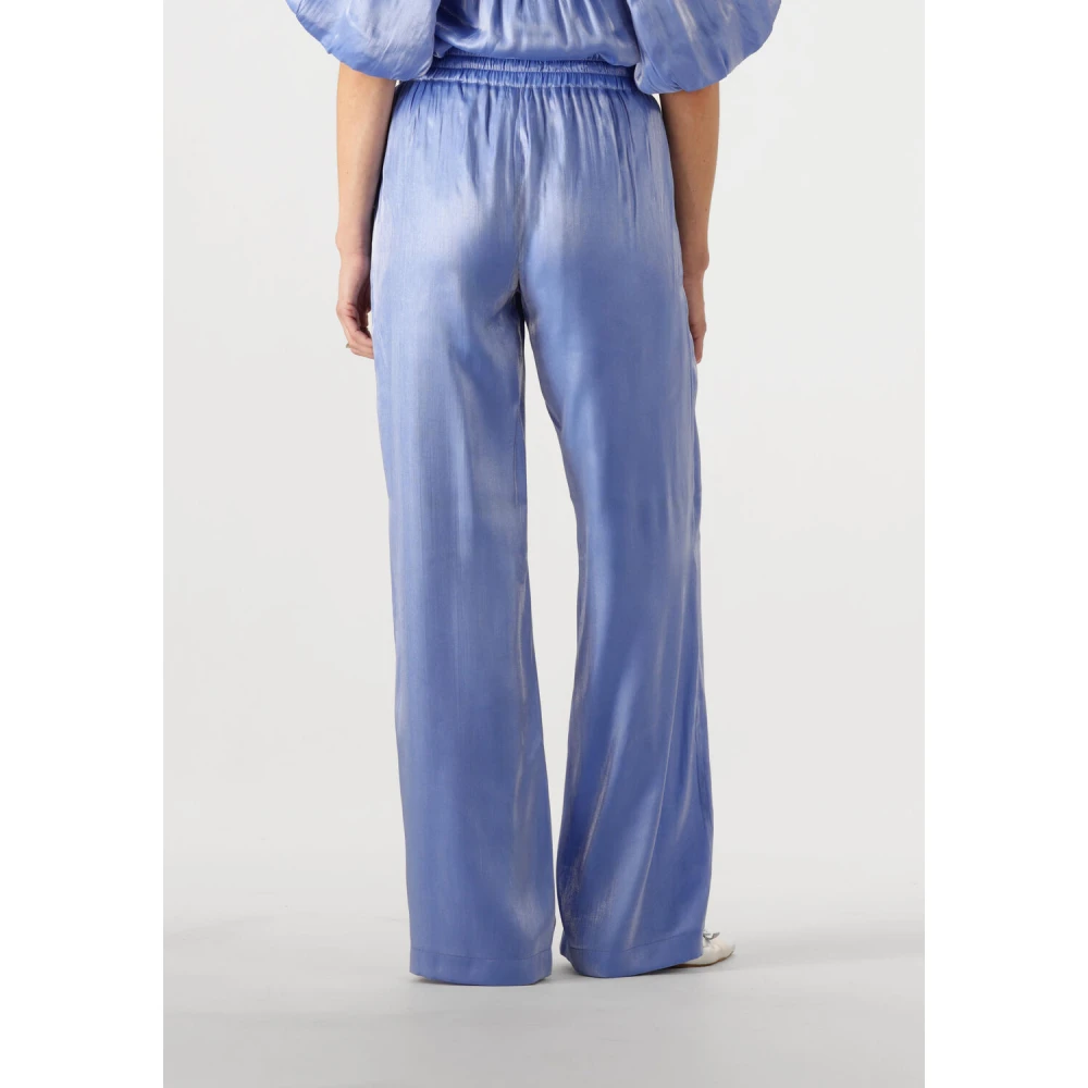 Dante 6 Shimmer Wide Leg Broek in Blauw Blue Dames