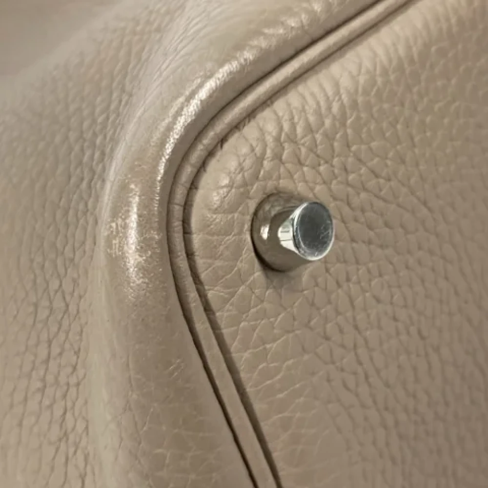 Hermès Vintage Pre-owned Leather handbags Gray Dames