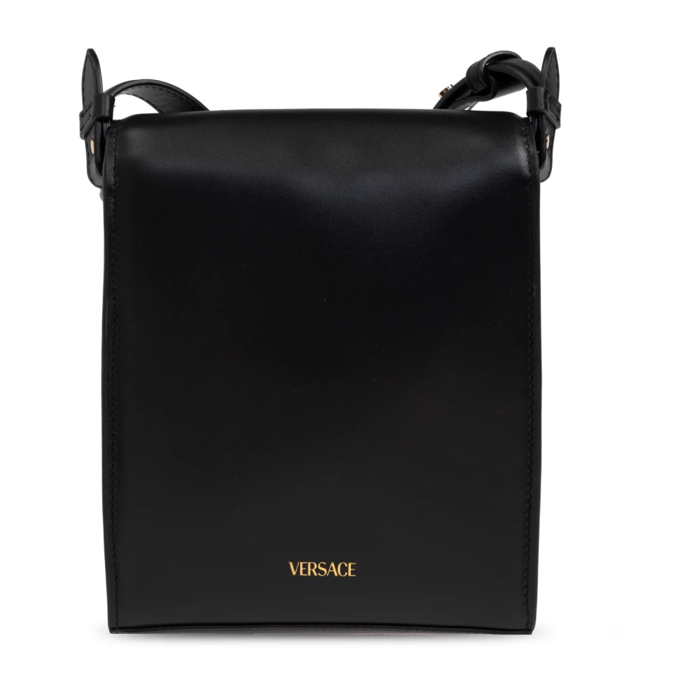 Versace Leren schoudertas Black Heren