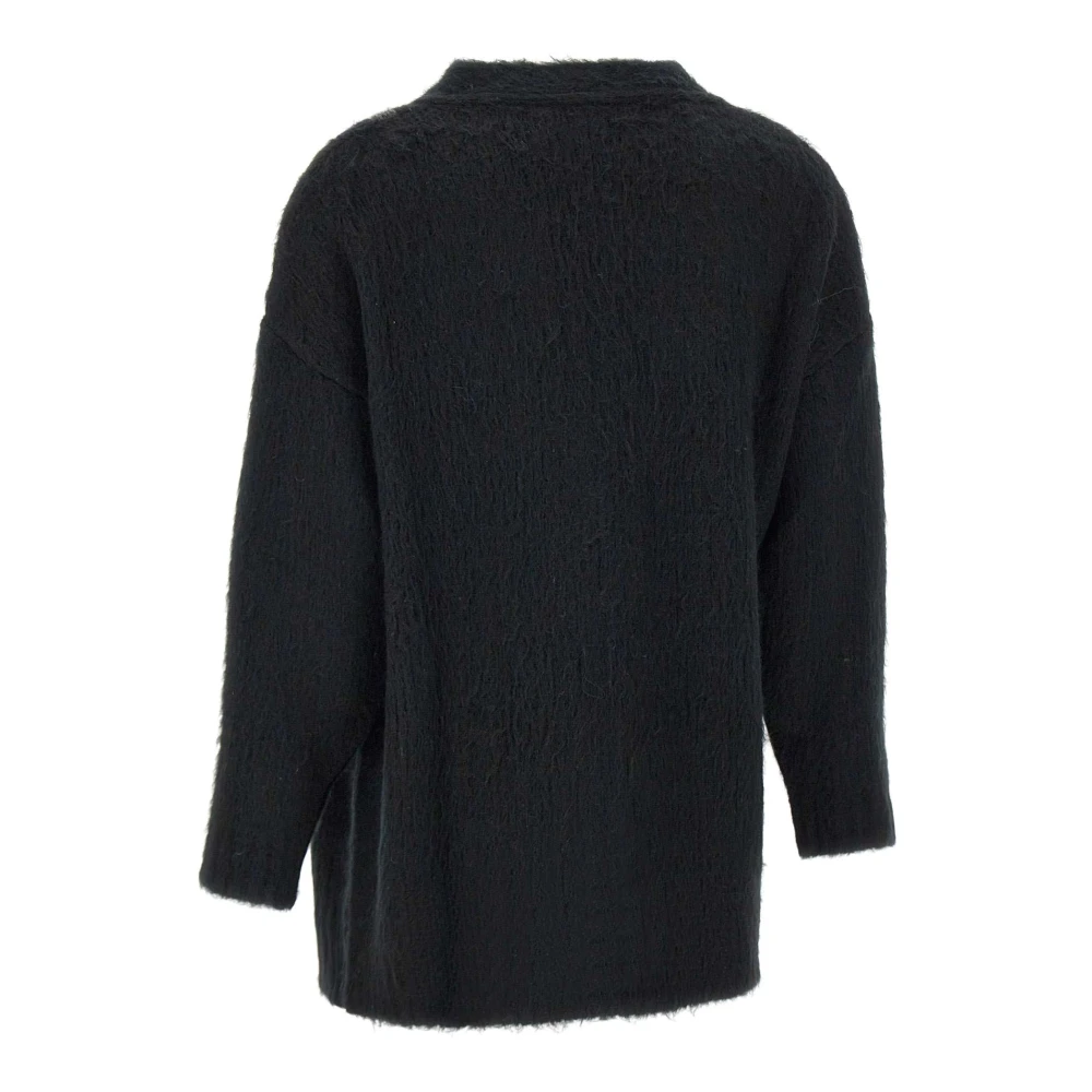 Iceberg Mohair Vest Zwart V-Hals Trui Black Dames
