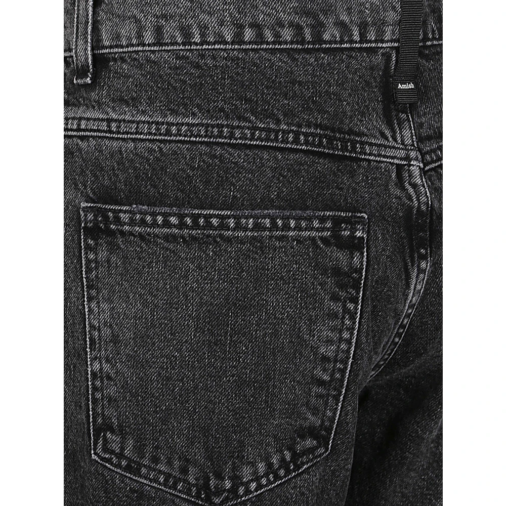 Amish Zwarte Logo Jeans Black Heren