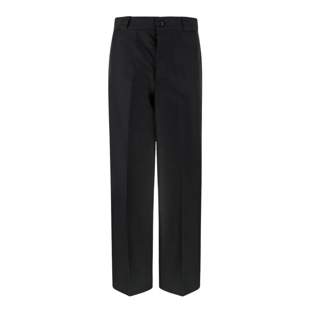 Prada Men's Black Canvas Logo-Plaque Trousers - Man Pants It - 50 - Image 4