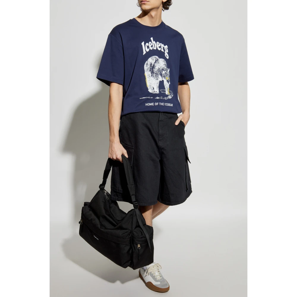 Iceberg T-shirt met print Blue Heren