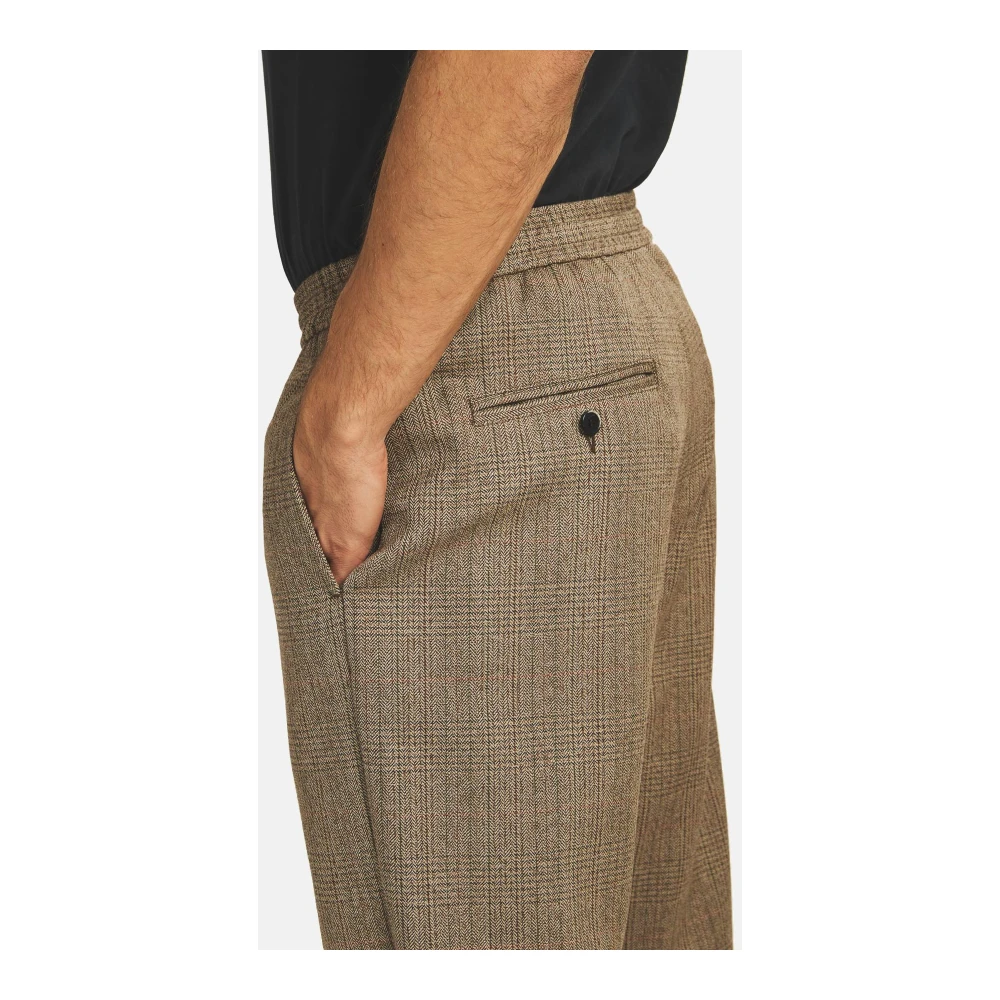 Barena Venezia Regular elastische taille broek met Prince of Wales ruitpatroon Gray Heren