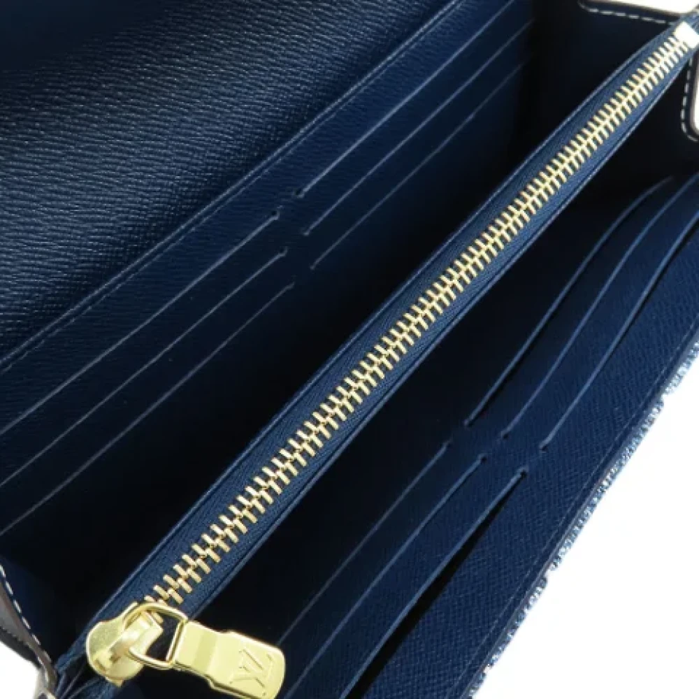 Louis Vuitton Vintage Pre-owned Denim wallets Blue Dames