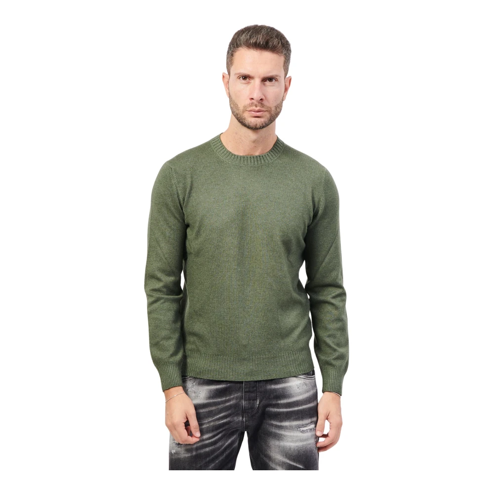 Gran Sasso Groene Alpaca Cashmere Trui Green Heren