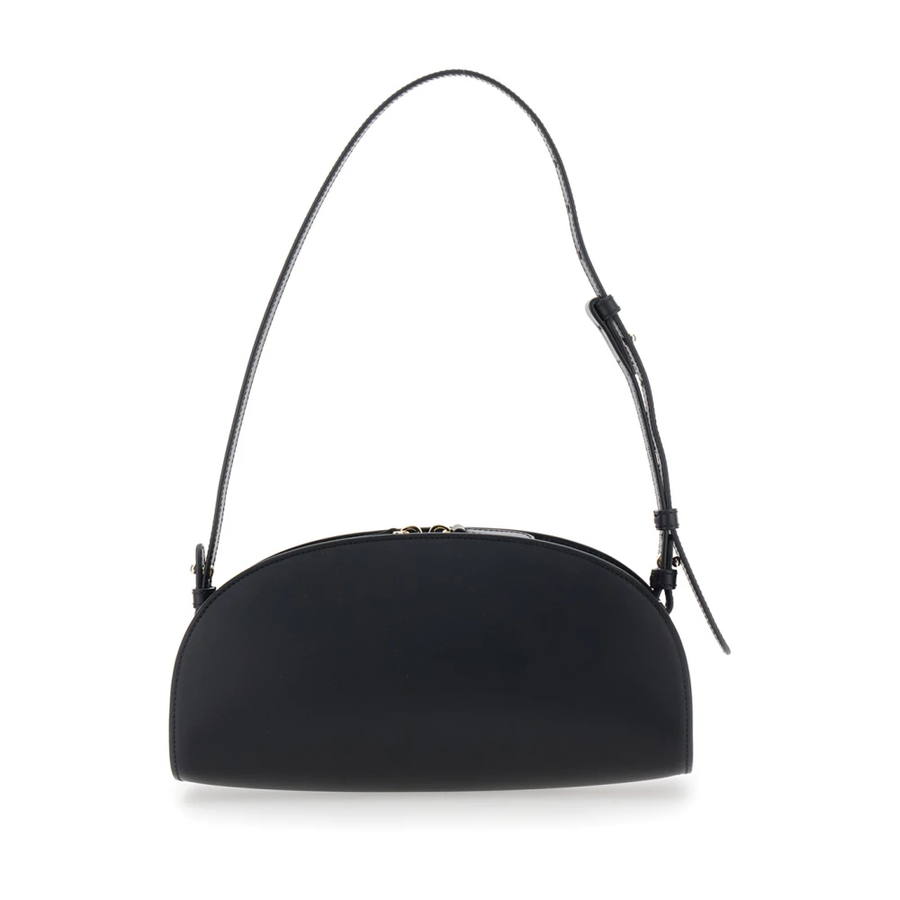 A.p.c. Zwarte schoudertas met reliëflogo Black Dames