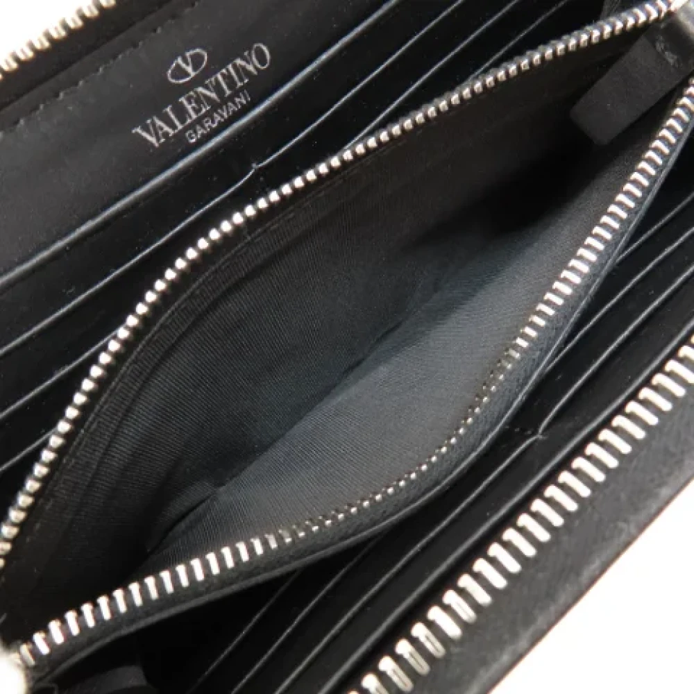 Valentino Vintage Pre-owned Leather wallets Black Dames