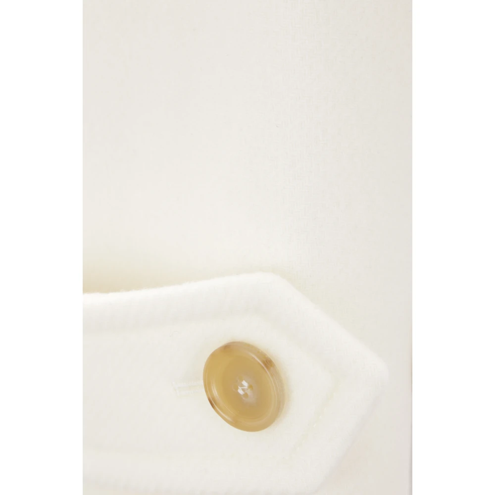 Chloé Oversize Dubbelbreasted Wollen Jas White Dames