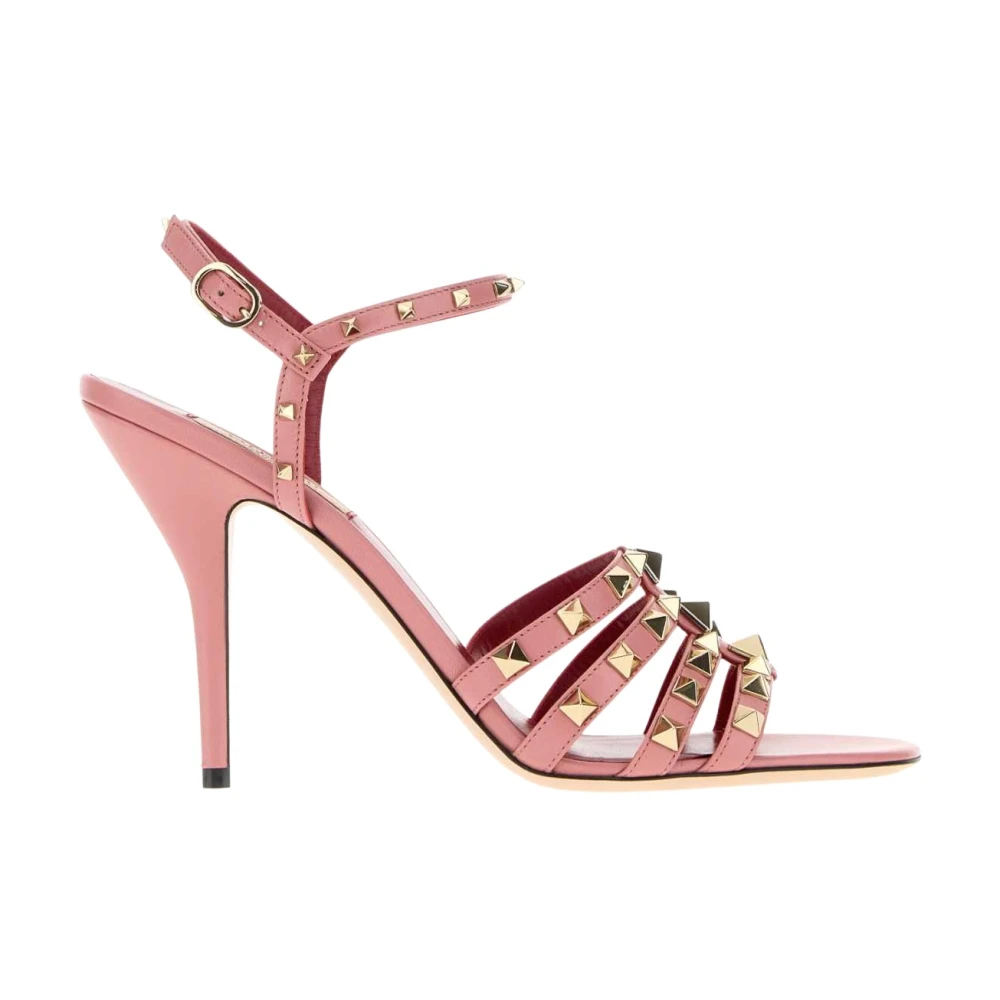 Valentino Garavani Donna Rosa - Sandali In Pelle Rockstud - Shoes - 38 Eu
