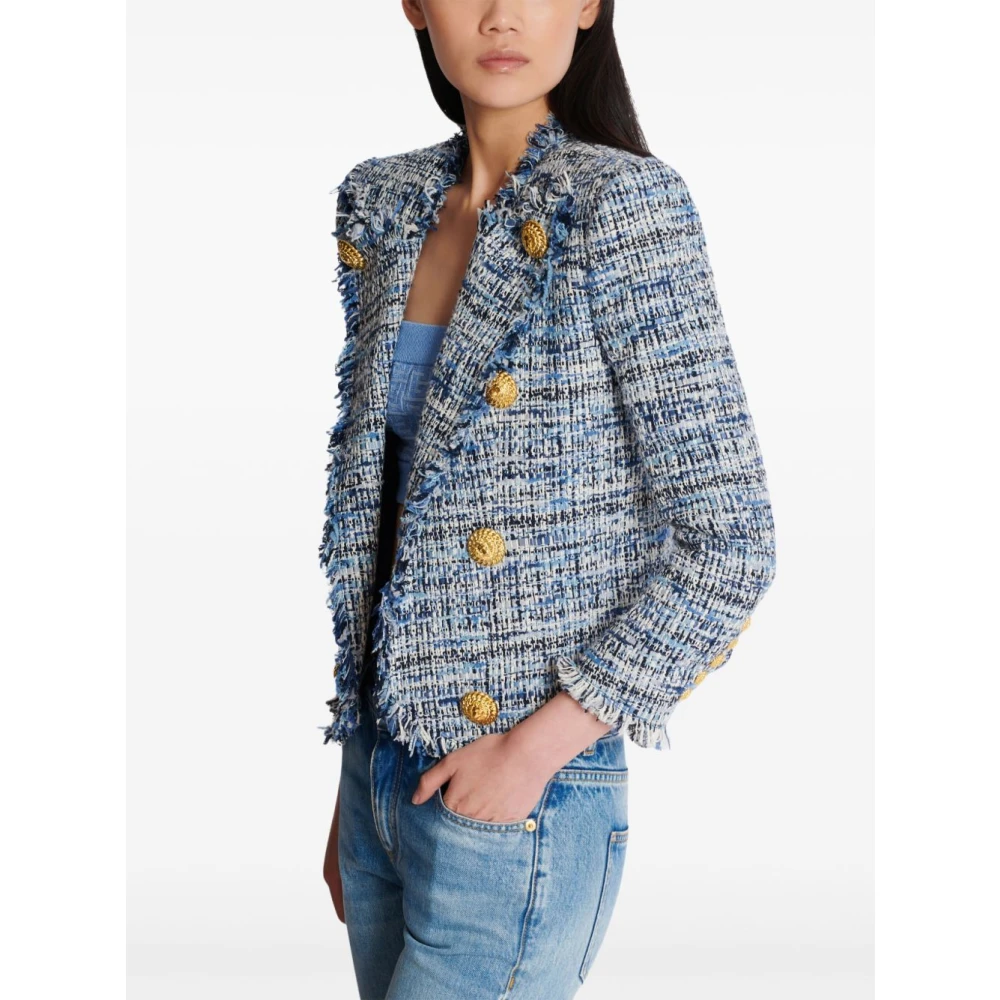 Balmain Edge-To-Edge Jas Multicolor Dames