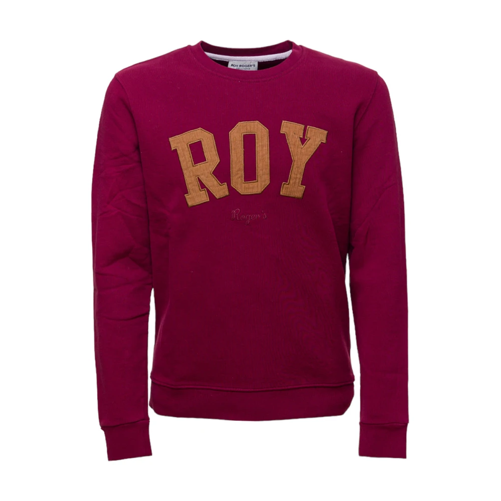 Roy Roger's Katoenen Jersey Crewneck Sweatshirt Red Heren