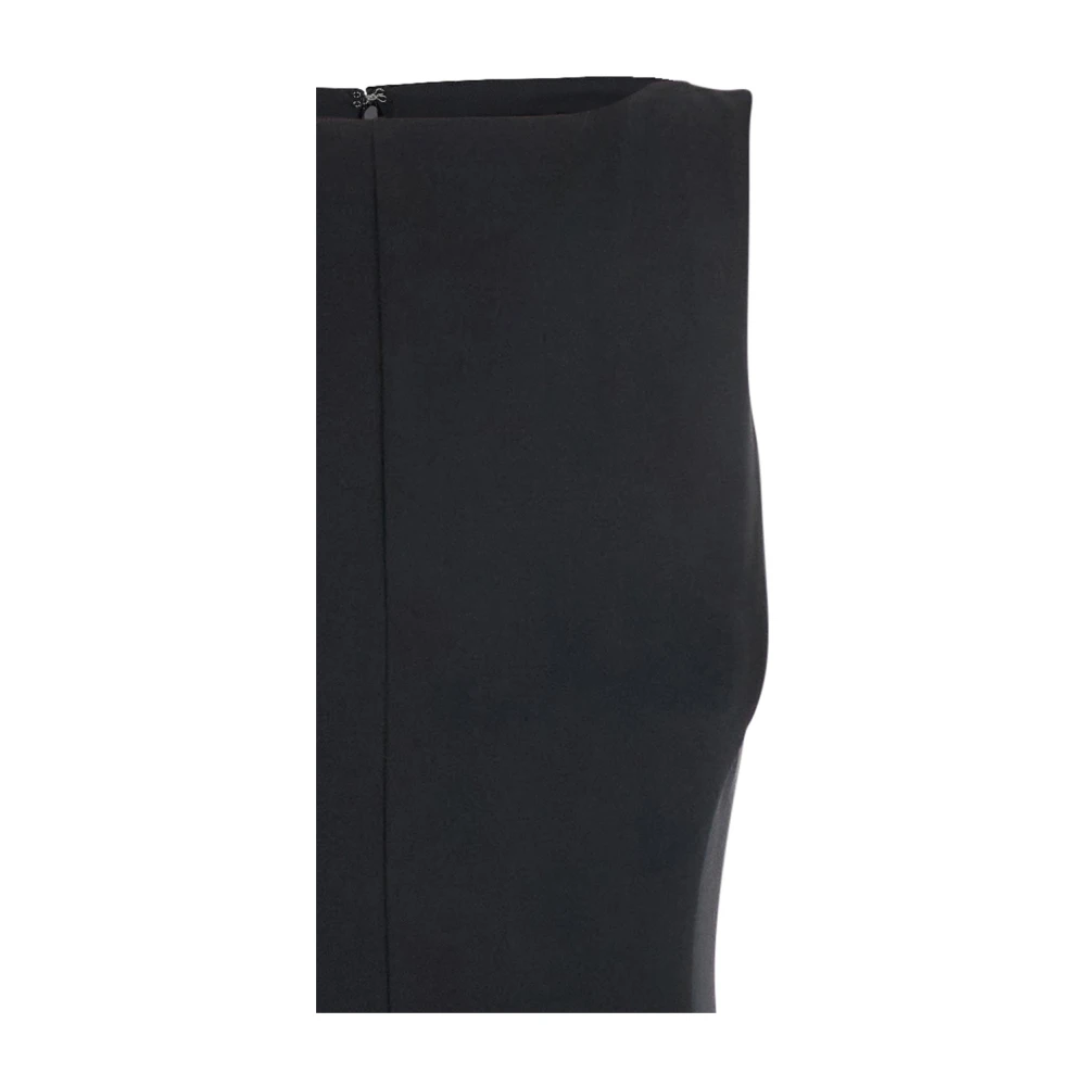 Theory Zwarte Zeemeermin Mouwloze Jurk Ronde Hals Black Dames
