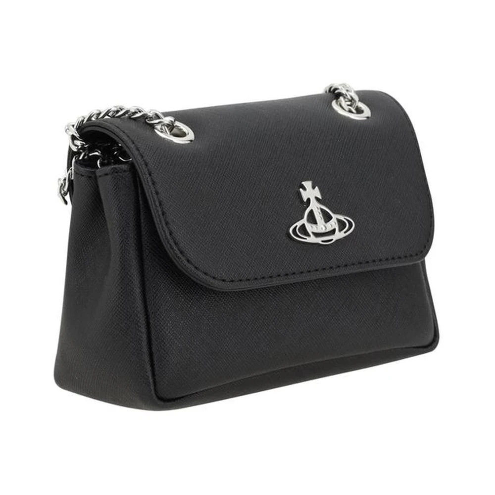 Vivienne Westwood Orb Plaque Ketting Schoudertas Black Dames