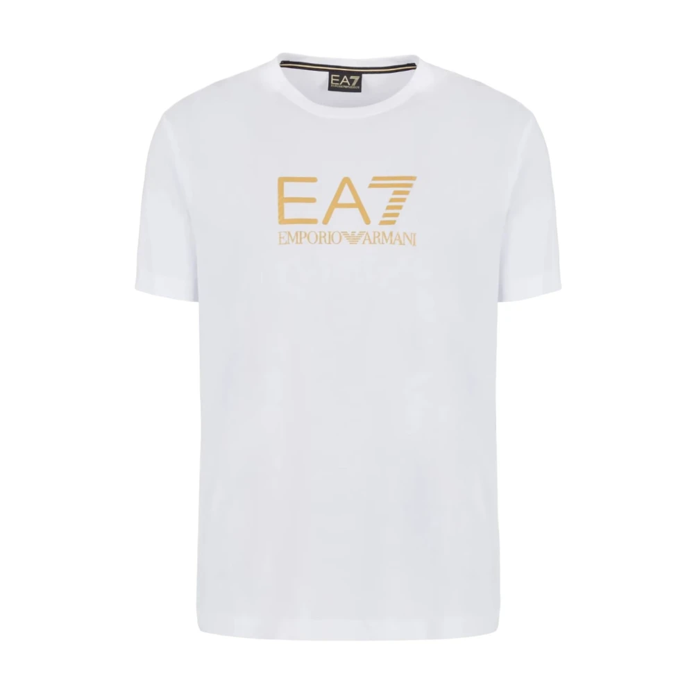 Emporio Armani EA7 Korte Mouw T-Shirt Sportieve Stijl White Heren