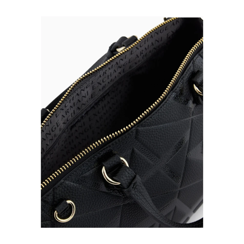 Emporio Armani Zwarte Handtassen met Logo Black Dames