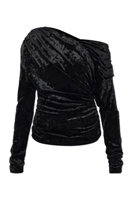 Velvet Draped Top