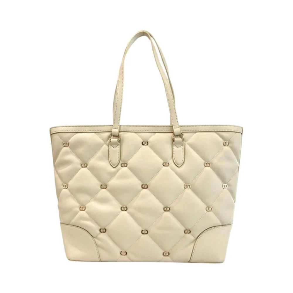 Twinset Polyethylene Shoulder Bag - Female - Shopping Bags - White - One Size - Bags