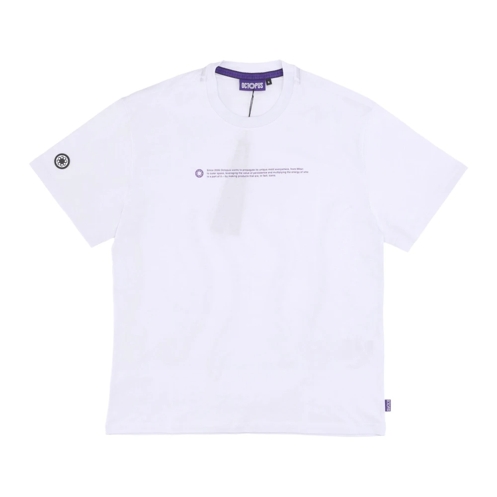 Octopus Men's White Outline Logo Tee