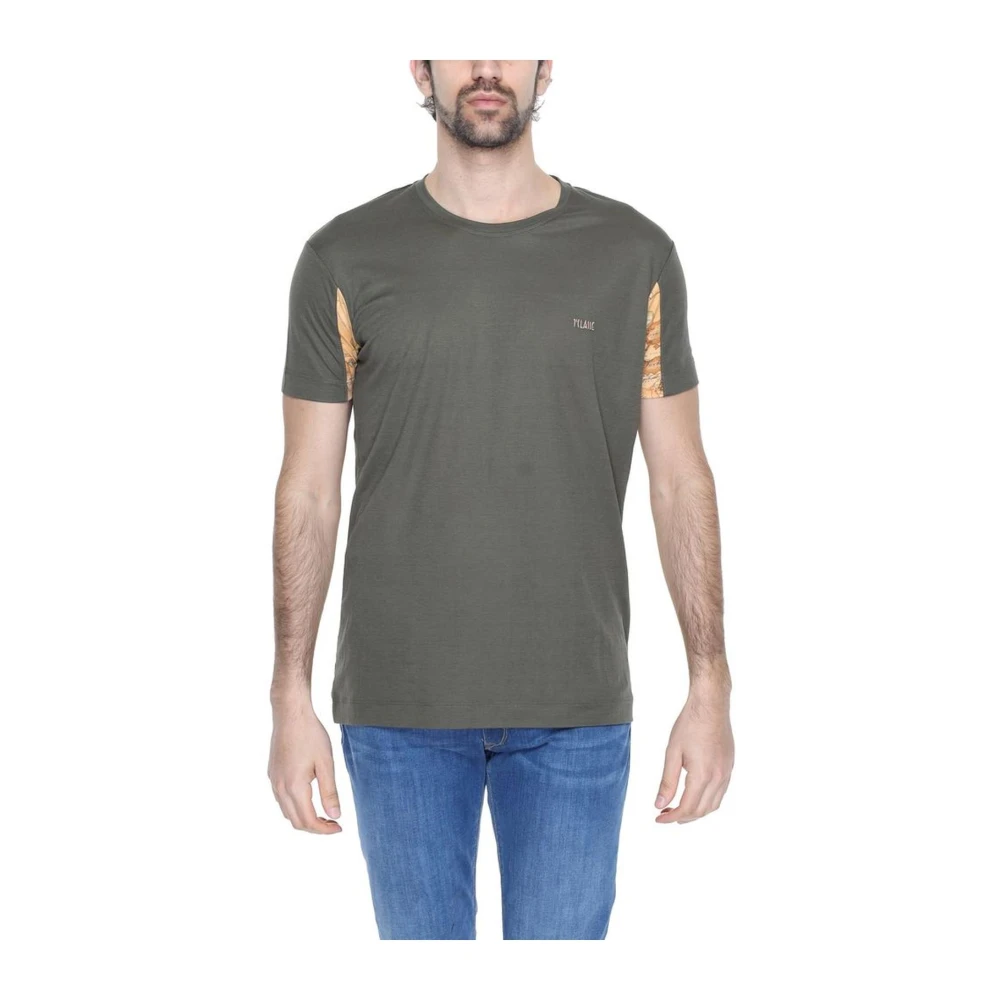 Alviero Martini 1a Classe Vår/Sommar Viskos Bland T-Shirt Kollektion Green, Herr