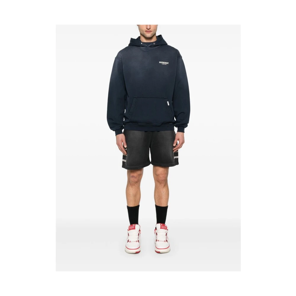 Represent Marineblauwe klassieke sweatshirt met buidelzak Blue Heren